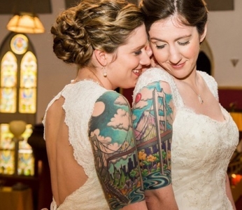 婚礼个性表达 美到发光的纹身新娘