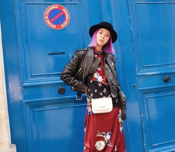 模特Irene Kim除了彩虹发色 穿搭更是教科书级别